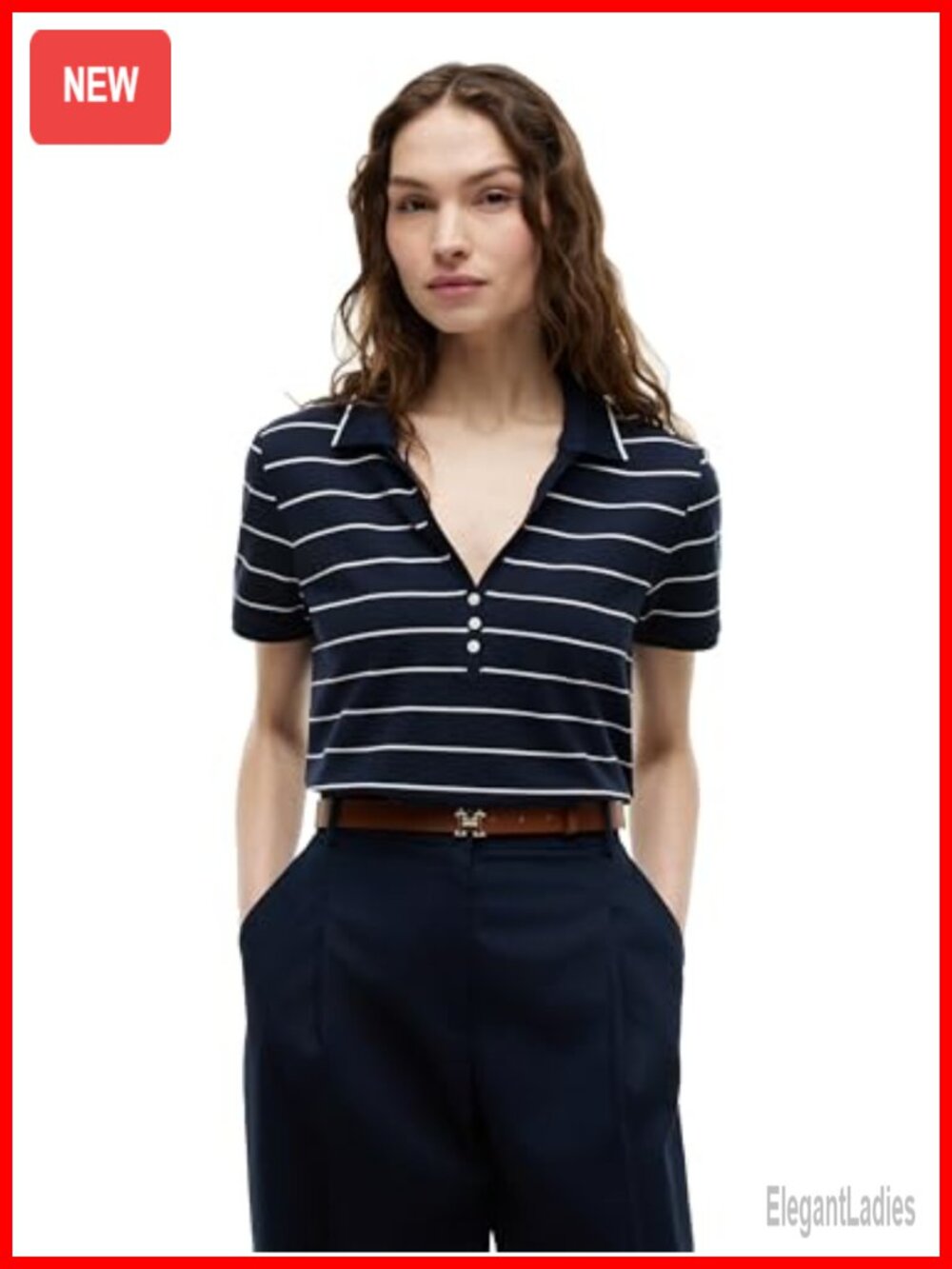 Cotton Short Sleeve Henley Polo Shirt Regular Fit Stretch